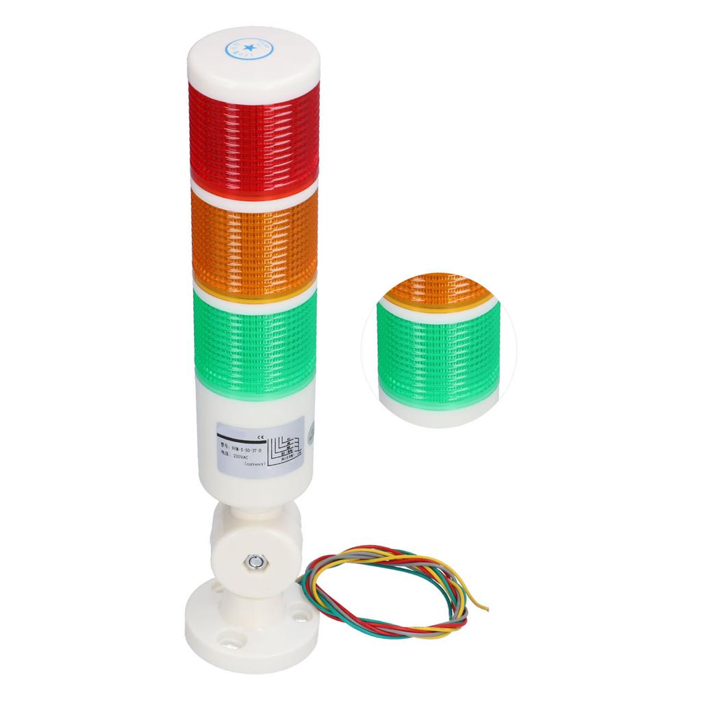BERM Сигнальная башня Всегда Яркий Светодиодный 3-цветный Аварийный свет Складное Предупреждающее устройство AC220V