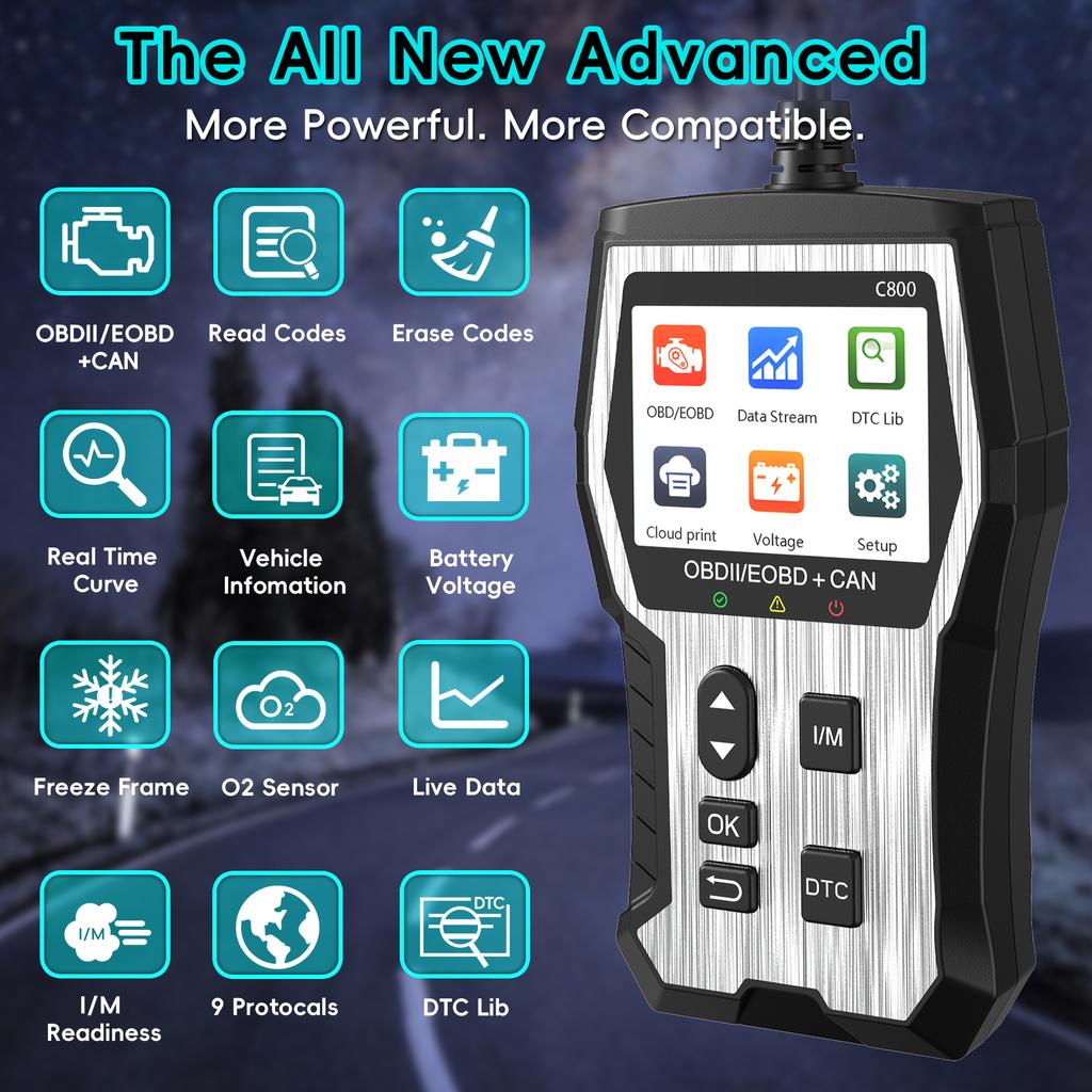 Car OBD2 Scanner Check Engine Fault Code Reader Diagnostic Scan Tool