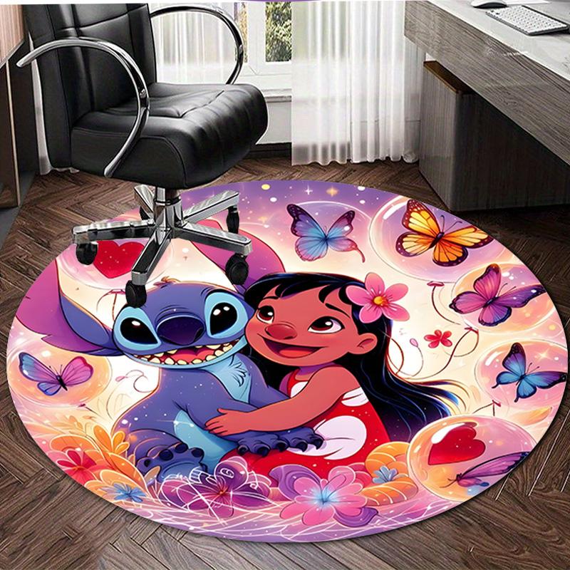 1pc S-Stitch16 Carpet, Round Rug, Comfortable, Suitable for Entryways, Living Rooms, Office, And Bedrooms, Christmas Decoration