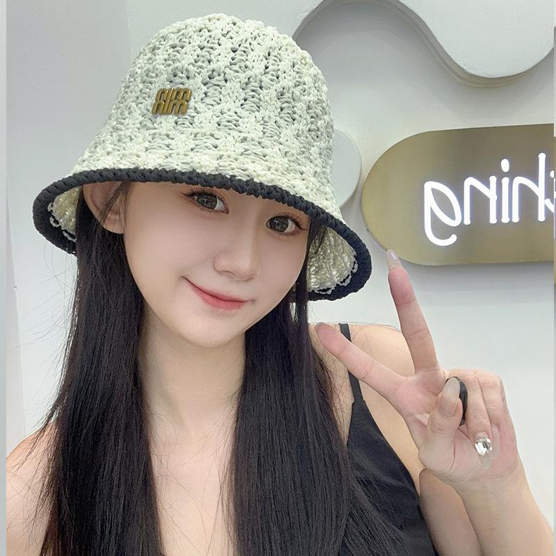 Seaside Beach Hat Lace Straw Hat Children Summer Visor Breathable Sunscreen Bucket Hat Vacation Style Straw Hat