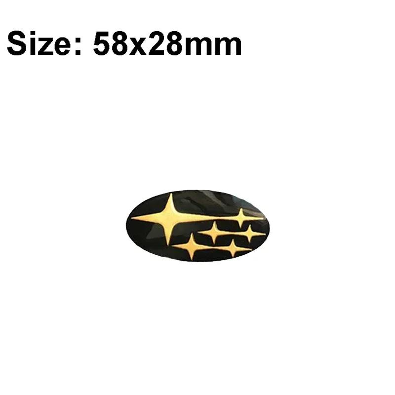 For Subaru IMPREZA STI XV WRC WRX BRZ FORESTER LEGACY OUTBACK TRIBECA 58x28mm Car Steering Wheel Center Emblem Cover Stickers mfi1