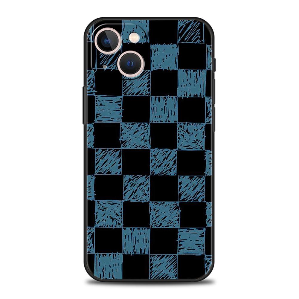Роскошный Мягкий Чехол Для Телефона Для iPhone 17 Air 16E 16 11 15 14 Pro MAX 12 13 7 8 Plus X XR XS SE 2022 Чехол Шахматная доска