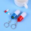 Portable Travel Pill Box Key Chain Drug Container Keychain Mini Capsule Medicine Box  Pill Storage
