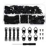 251 Pcs Picture Hanging Kit - 50 Pcs Sawtooth Frames 50 Turn Buttons 150 Screws 1 Screwdriver for Hanging Photos Artwork