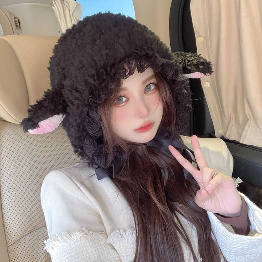 Soft Costume Hats Lamb Cashmere Cosplay Hat Warm Outdoors Hats