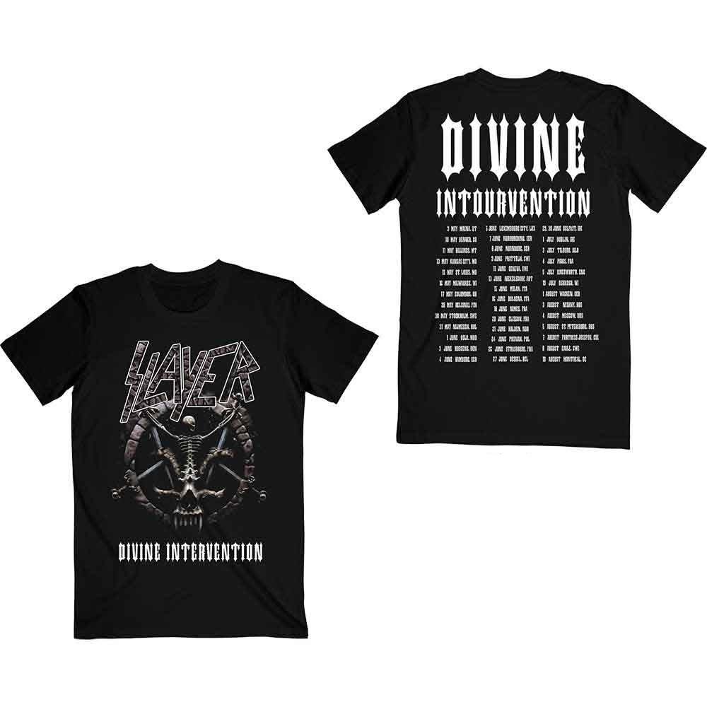 Authentic Slayer Men's Divine Intervention 2014 Dates T-Shirt S-2XL NEW Unisex T-Shirt