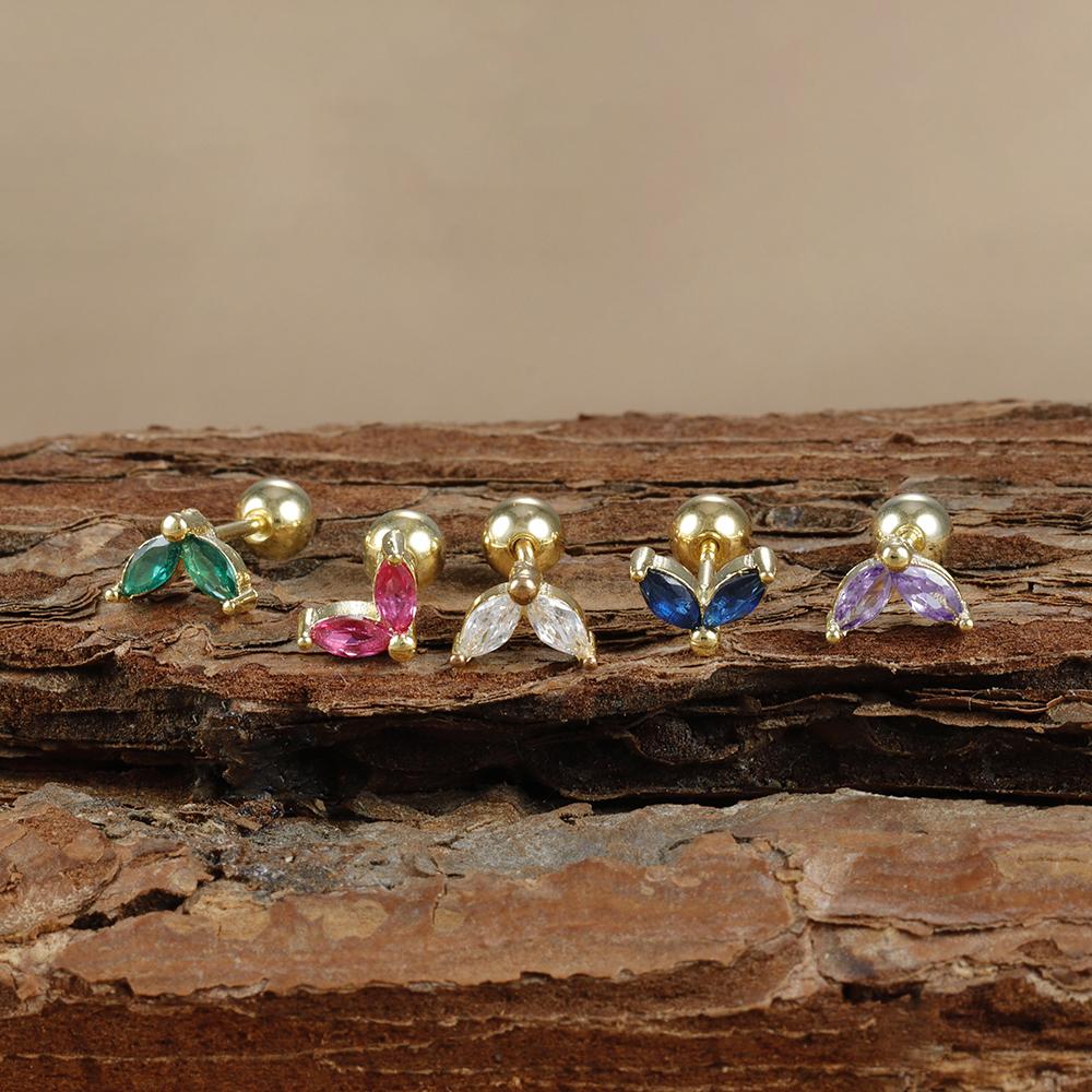 1 шт. корейские серьги-гвоздики из нержавеющей стали для пирсинга козелка, женские модные серьги-гвоздики с цирконием и конским глазом, украшения для тела