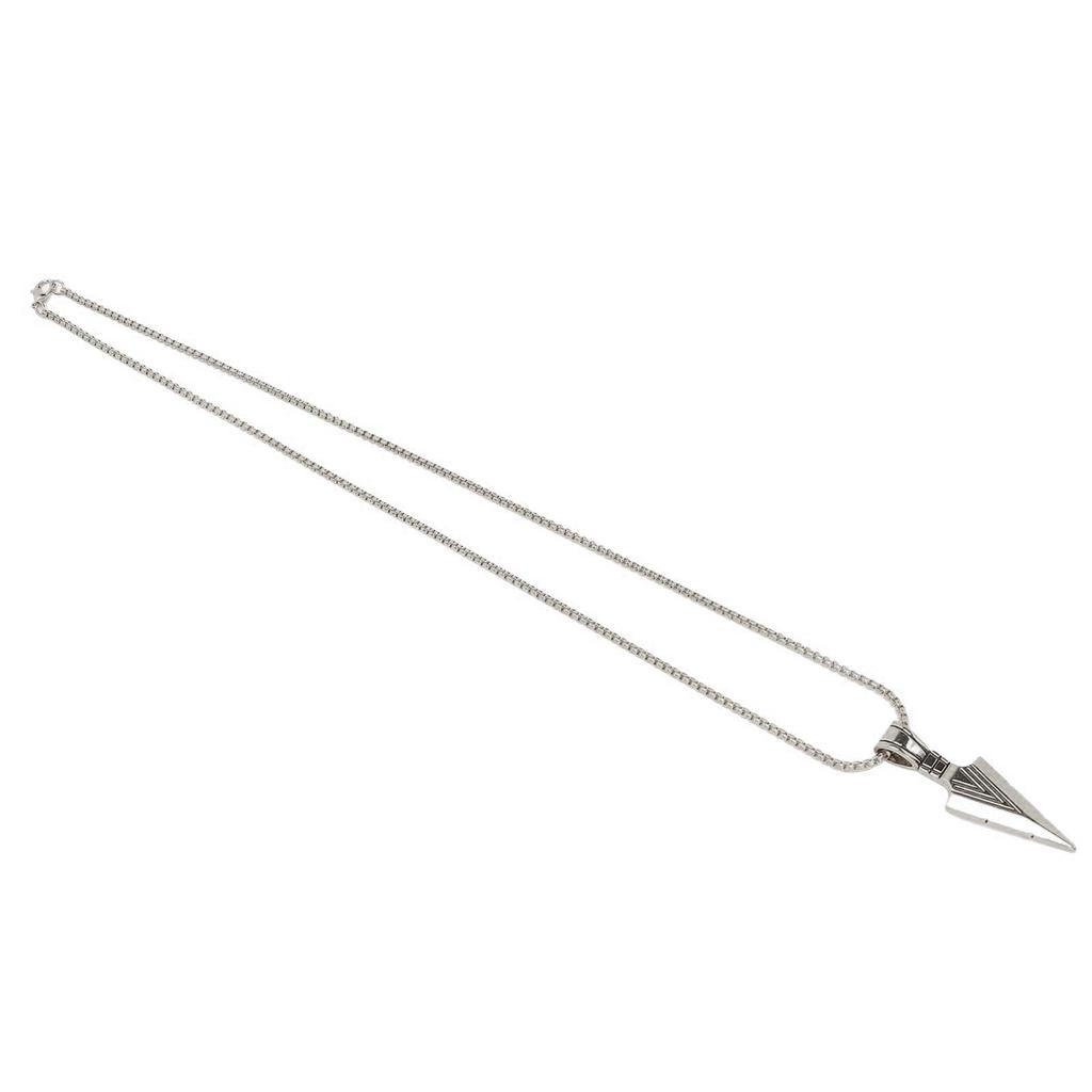 Arrowhead Pendant Necklace Alloy Vintage Spear Point Chain Pendant Necklace for MenSilver