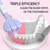 Трехсторонняя зубная щетка с мягкой щетиной, вращающаяся на 360 градусов, безопасная зубная щетка для ухода за полостью рта, глубокая чистка зубов, портативная дорожная зубная щетка для ухода за полостью рта