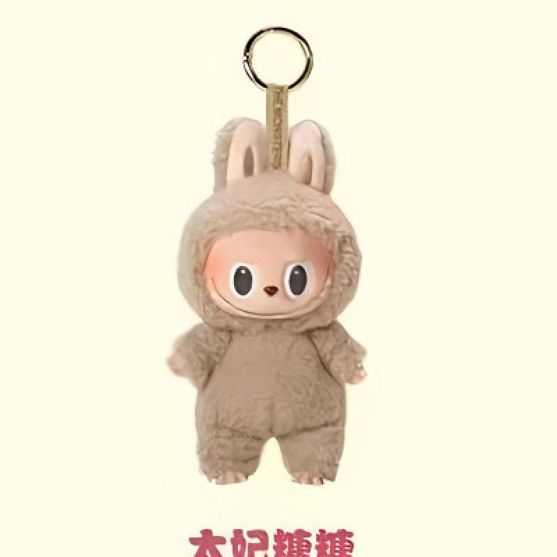 Labubu 1.0 Monster Auto Plush Hanging Ornament Cute Anime Blind Box Heartbeat Macaron Keychain Dashboard Mirror Decor Kids Birthday Christmas Gift Toy