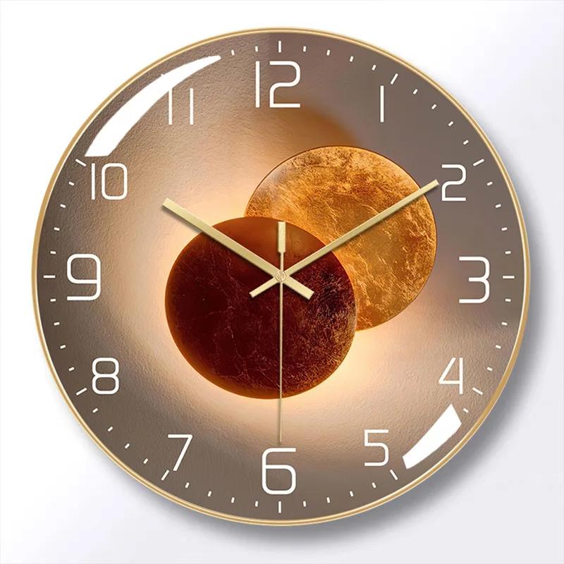 Простые и стильные 12-дюймовые бесшумные настенные часы: Кварцевые часы для гостиной — украшение гостиной в скандинавском стиле