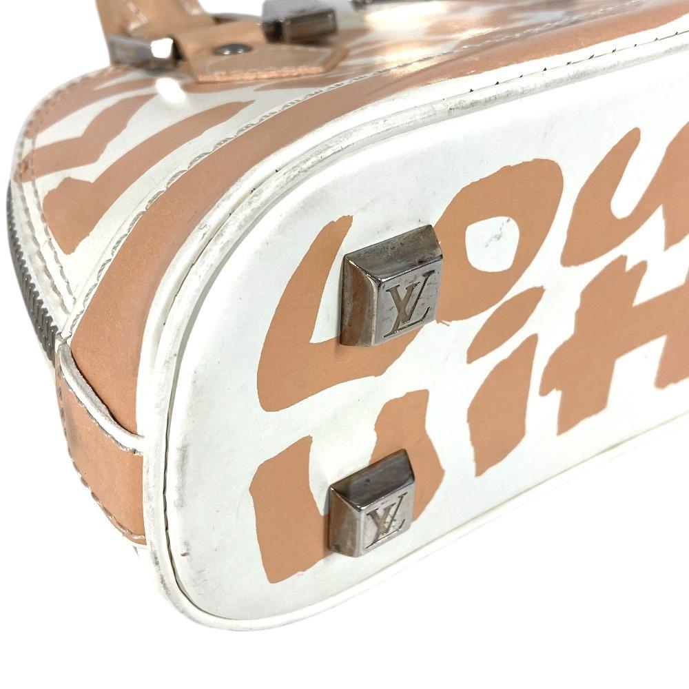 Louis Vuitton  M92178  MonogramGraffiti Alma PM Hand Bag Leather Beige/White
