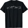 Formula Racing One Car Silhouette Mechanic Car Guys T-Shirt
