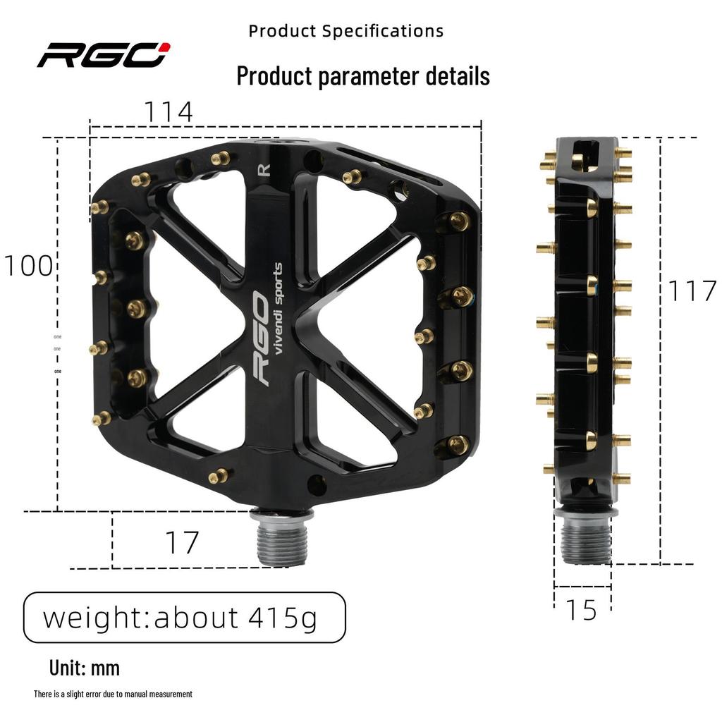 Алюминиевые педали для горного велосипеда RGO CNC - Шипованные для Даунхилла, Грязи, Склонов и Кросс-кантри