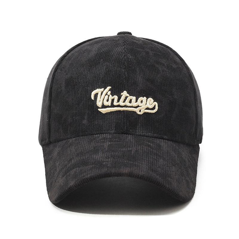 Вельветовая бейсболка осень-зима для мужчин и женщин с вышитыми буквами