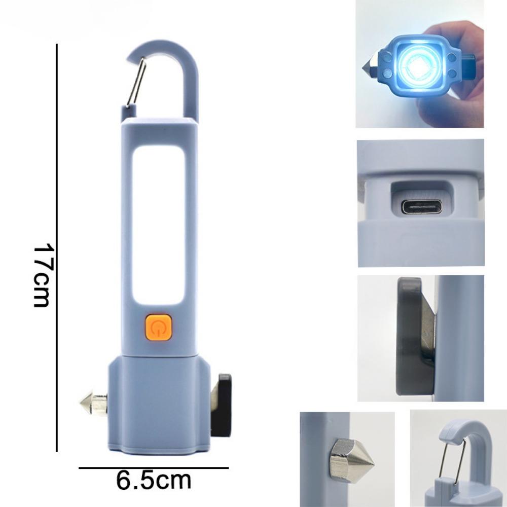 3pcs Strong Lighting ABS Flashlamp USB Charging Portable Outdoor Small Flashlight Camping Hanging Lamp Telescopic Focus COB Side Lamp