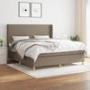 Maison Exclusive - Sommier À Lattes De Lit Avec Matelas Taupe 180x200 Cm Tissu