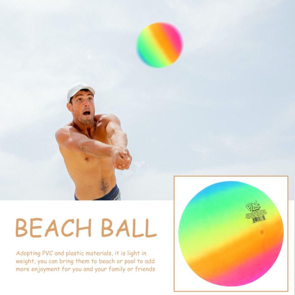 Toy Volleyball Beach Rainbow Balls Inflatable Football Toy Rainbow Football PVC Playthings