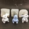 3D милый кролик в форме свечи силиконовая форма для DIY украшения свечей формы для поделок инструмент для выпечки формы