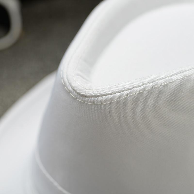 Plain Cloth British Style Male And Female Neutral Solid Color Jazz Hat Couple Panama Hat Sun Hat Yiwu