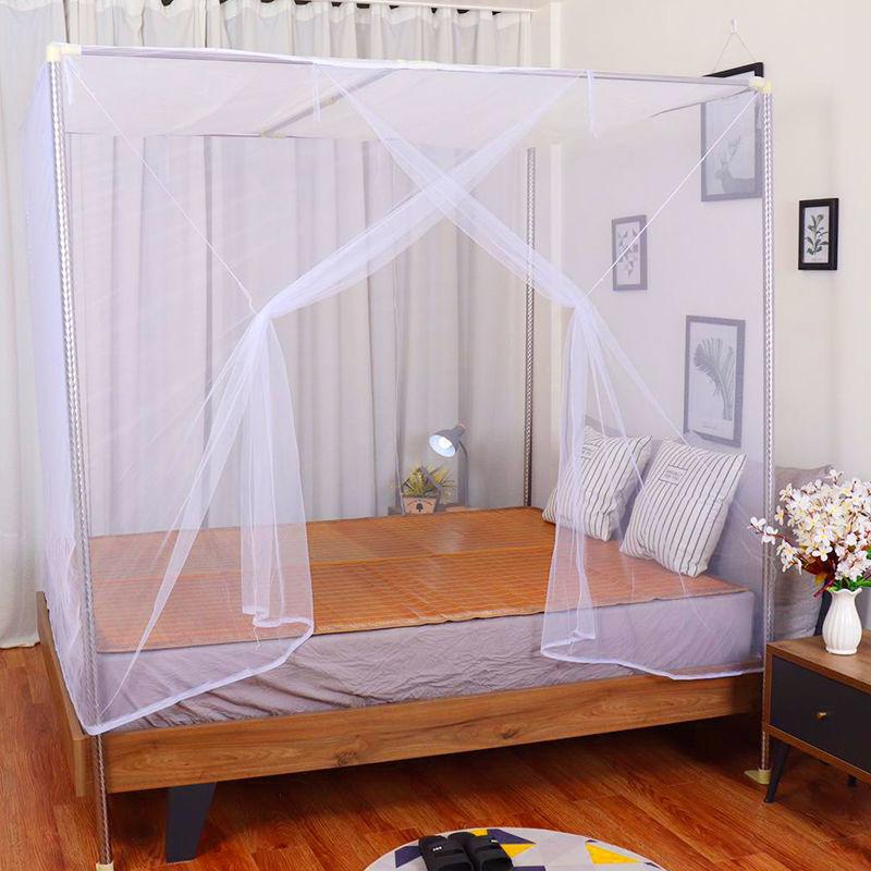 Mosquito Net White Mesh Camping Tent Square Foldable Summer Sleeping Bed Curtain Household Princess Lace Insect Canopy Dormitory