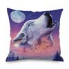 Животное волк дельфин Нордический короткий плюш Наволочка Полиэстер Декоративная наволочка для подушки Квадратный стиль-1