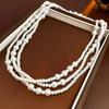 Длинное ожерелье из жемчуга в стиле ретро осень/зима: Элегантная, универсальная цепочка для свитера