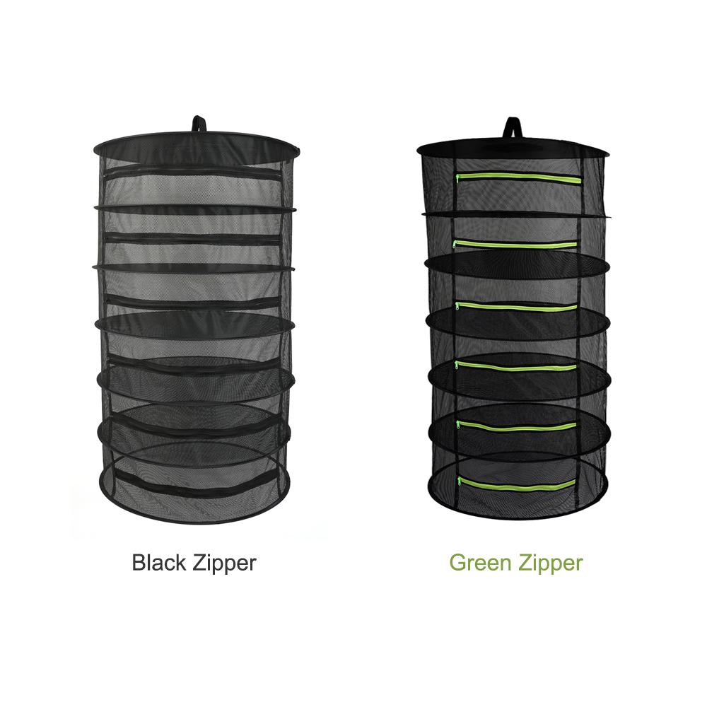 Подвесная корзина, 8 слоев, складная сушилка на молнии, сетка для сушки трав, сетка для сушилки для трав