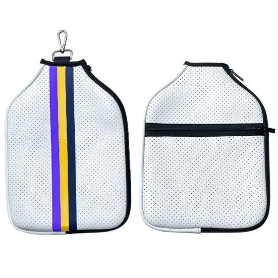 Pickleball Paddle Bag with Buckle Smooth Zipper Large Capacity Portable Multifunctional Storage Bag Neoprene Material Table Tennis Bat