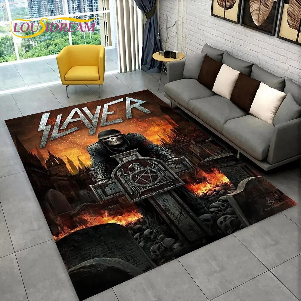 Slayer Heavy Metal Band Музыкальный коврик, коврик для дома, гостиной, спальни, дивана, коврик для двери, детский игровой нескользящий напольный коврик