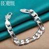 925 Sterling Silver 12mm Side Bracelet Party Gifts Fashion Jewelry