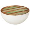 Bowl-shaped Table, White, 50x24 Cm, Reclaimed Wood