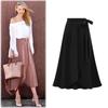 Women's Autumn High Waist Irregular Slit Skirt - European and American Style, Large Size, Medium & Long with Straps