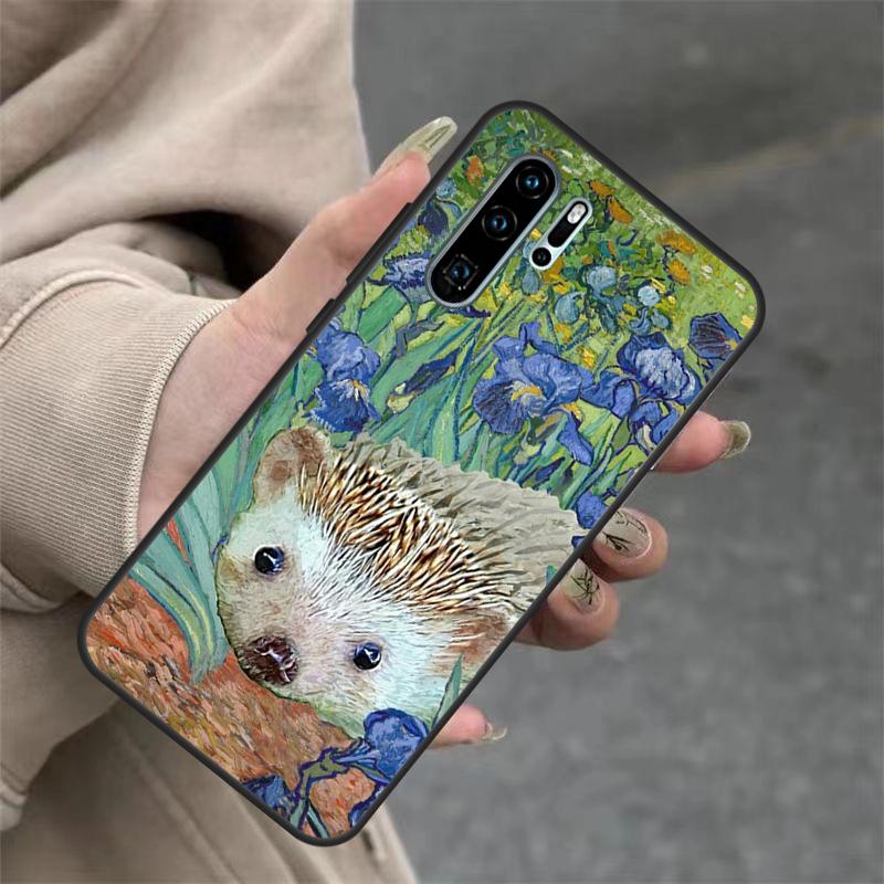 Чехол-картина 'Ирисы' для Huawei Nova 9 SE 10 5T 11i 8i 7i 3i Y61 Y91 Y60 Y70 Y90 P20 P40 Lite P30 Pro