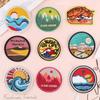 Embroidery Logo Round Badge Source Clothing Accessories DIY Patch Badge Embroidery Cloth Sticker