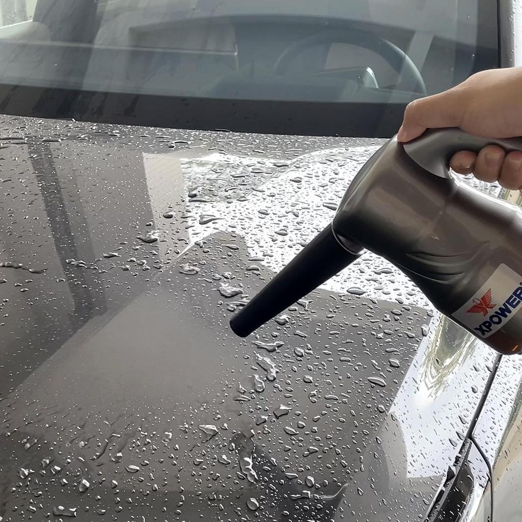 XPOWER A-2C Silver Gray Electric Auto Car Dryer & Blower Portable Contactless Car Drying Multi-function Lightweight Compact