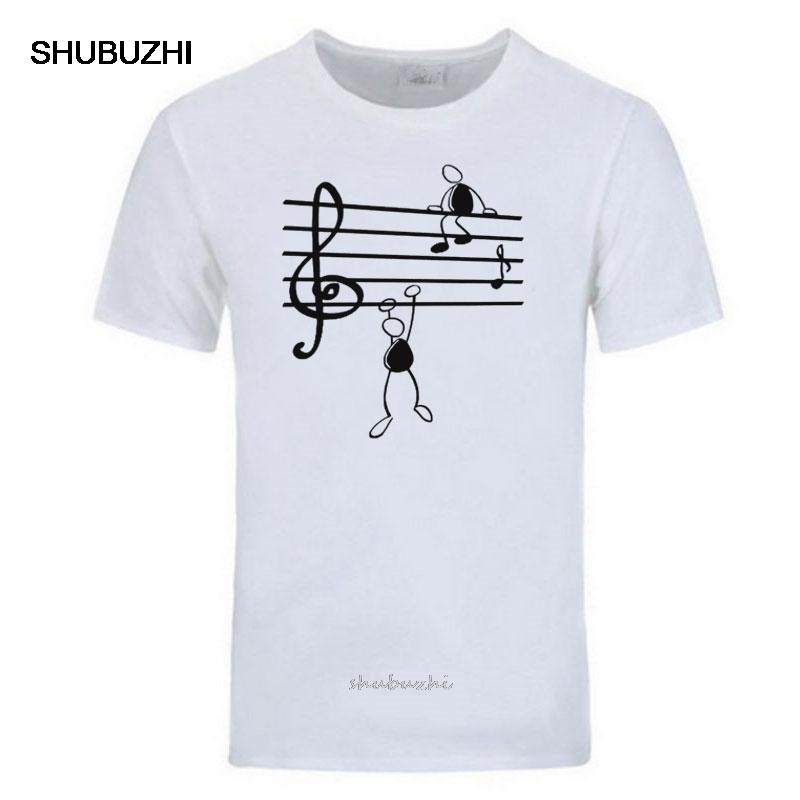 New Summer Novelty Music Notes Funny Print T-shirt Men Style Cotton Short Sleeve O-Neck T Shirt Funny Tee Mans Top Clothing