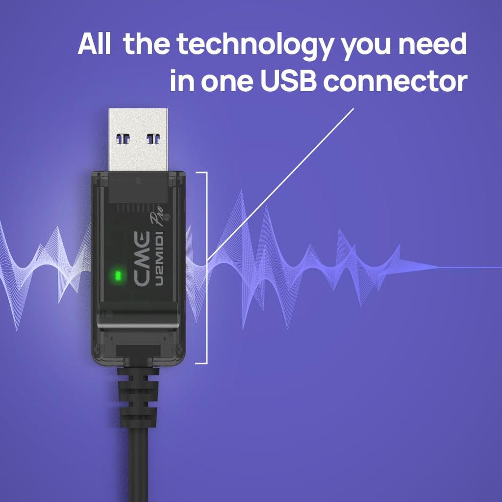 MIDI-кабель CME USB с фильтром и маппером 6,5 фута 2 м Модель U2MIDI Pro