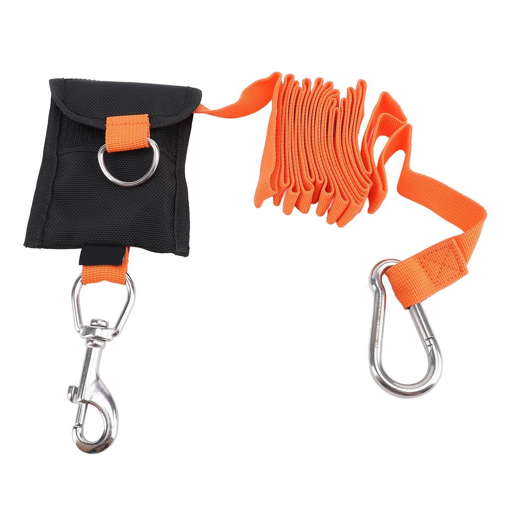 Scuba Diving Lanyard 2.6M Nylon BCD Side Mount Anti Lost Strap Underwater Safety Rope with Stainless