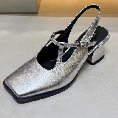 Модные летние туфли на высоком каблуке, женские сандалии с квадратным носком, модная обувь, элегантные женские туфли-лодочки, новый тренд 2025, бренд, вечеринка, женские кроссовки