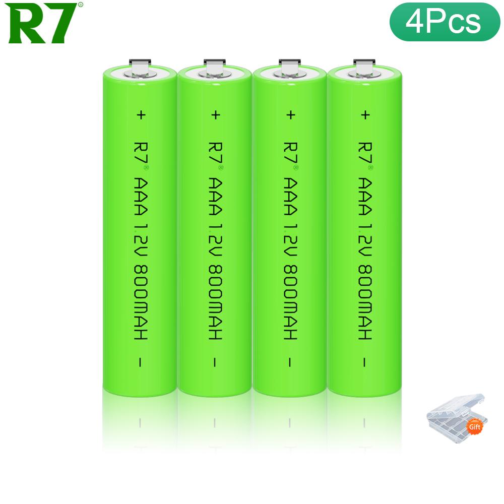 Аккумуляторная батарея R7 1,2 В AAA Ni-MH емкостью 800 мАч с приварными контактами — обеспечивает длительное питание для электробритвы, бритвы, зубной щетки