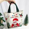3pcs Canvas Christmas Tree Handheld Bag Santa Claus Elk Merry Christmas Decor  Home New Year Decor