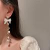 Bridal Wedding Earrings with Main Wedding Dress Wedding Accessories Tassel Earrings, Bow Earrings, Pearl Earrings