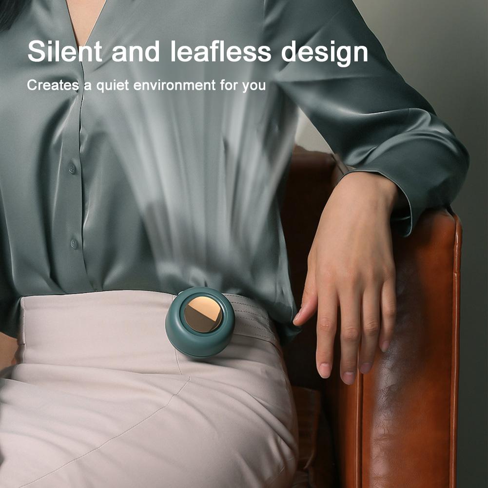 1/2 шт. Мини-вентилятор с клипсой 3 скорости ветра Портативные вентиляторы с клипсой на пояс Безлопастной персональный вентилятор для тела 900 мАч Беспроводные электрические циркуляторы воздуха