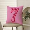 Модная розовая наволочка с номером удачи 7 Комфортная для дивана-кровати Шелковистая элегантная Невидимая молния Декоративная наволочка