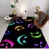Halloween Pumpkin and Horror Ghost Printed Carpet Terrifying Smiles and Bats Living Room Bedroom Carpet Washroom Floor Mat