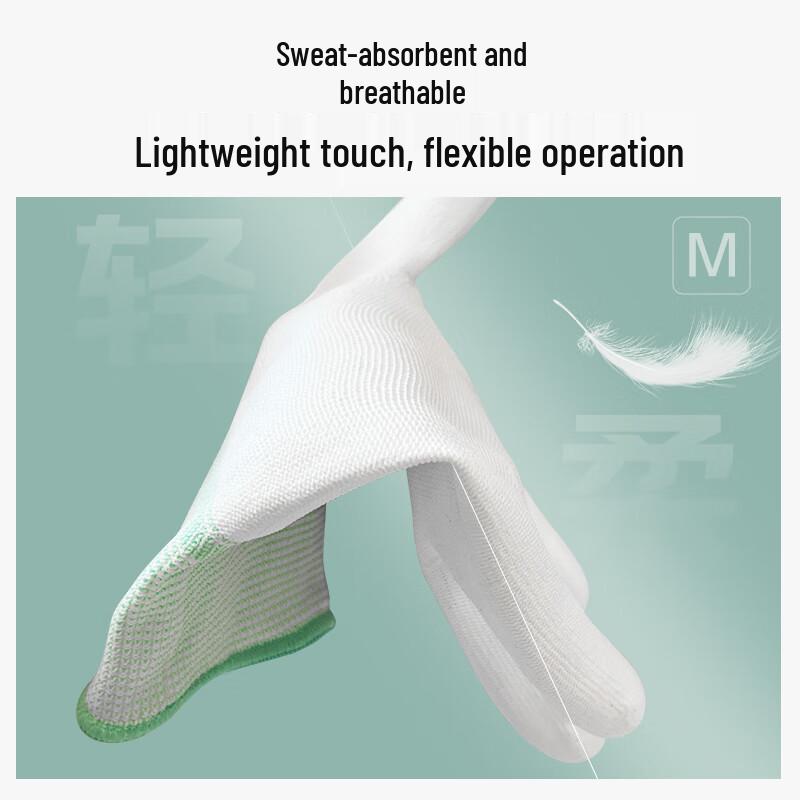 Huixiang JD Промышленные Рабочие Перчатки из Полиэстера с Покрытием из ПУ, Нескользящие
