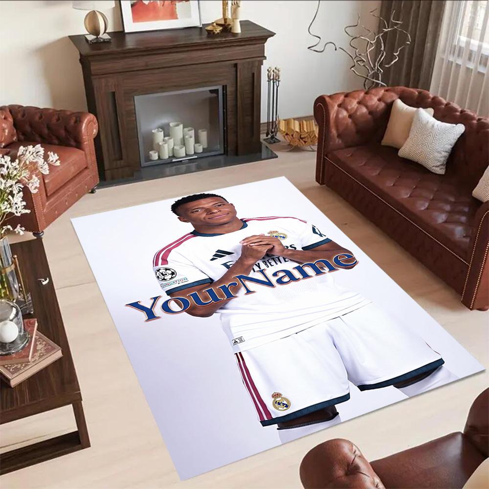 Mbappe 45 Personalized Text Area Rug Perfect for Balcony Decorate room Game Room Bedrooms Antislip Carpet Decorate Offices Gift for Festivals