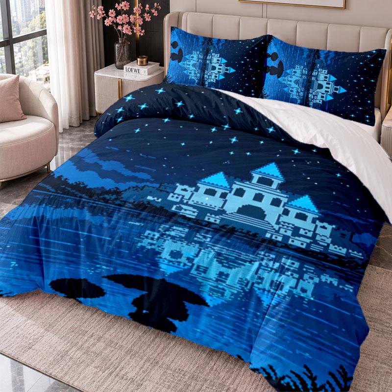 Undertale 3Pcs Bedding Set Duvet Cover With Two Pillowcases For Bedroom Home Decoration