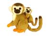 Плюшевая игрушка родитель и детеныш беличьей обезьяны, высота 19 см